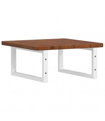 vidaXL Basin Shelf Wall Mounted Steel and Solid Wood Oak