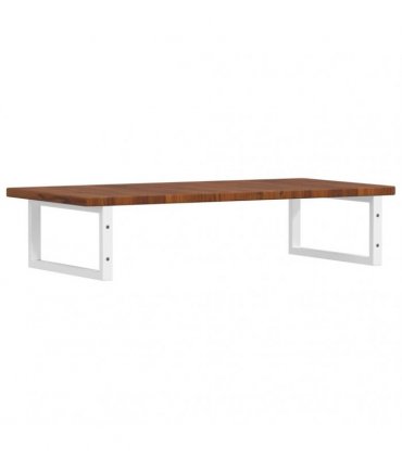 vidaXL Basin Shelf Wall Mounted Steel and Solid Wood Oak