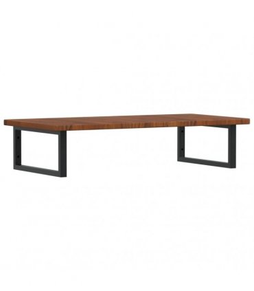 vidaXL Basin Shelf Wall Mounted Steel and Solid Wood Oak