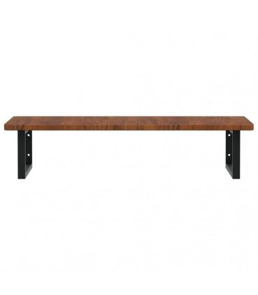 vidaXL Basin Shelf Wall Mounted Steel and Solid Wood Oak