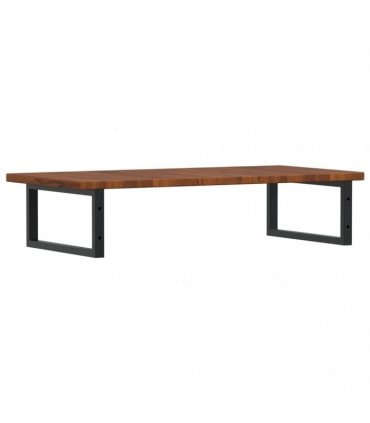 vidaXL Basin Shelf Wall Mounted Steel and Solid Wood Oak