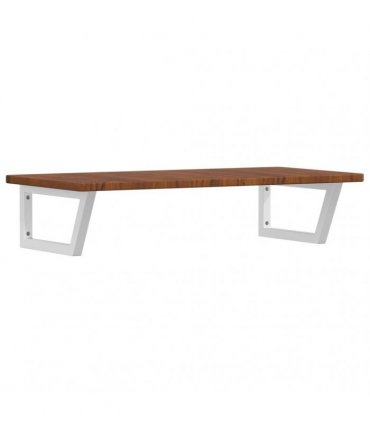 vidaXL Basin Shelf Wall Mounted Steel and Solid Wood Oak