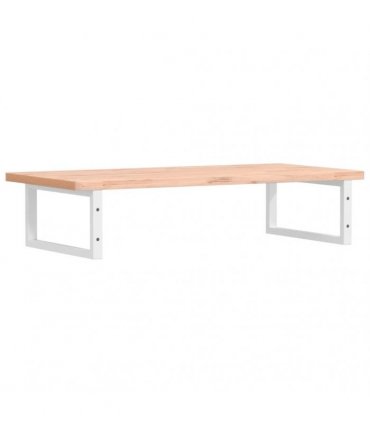 vidaXL Basin Shelf Wall Mounted Steel and Solid Wood Beech