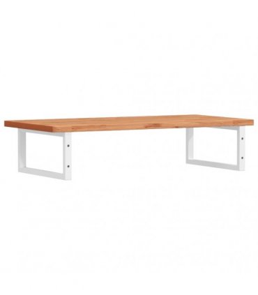vidaXL Basin Shelf Wall Mounted Steel and Solid Wood Beech