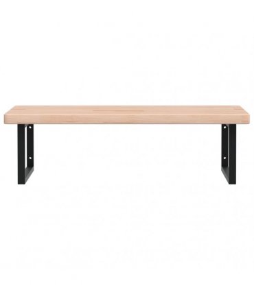 vidaXL Basin Shelf Wall Mounted Steel and Solid Wood Oak