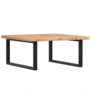 vidaXL Basin Shelf Wall Mounted Steel and Solid Wood Oak