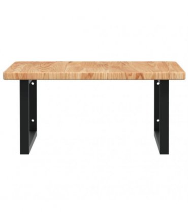 vidaXL Basin Shelf Wall Mounted Steel and Solid Wood Oak