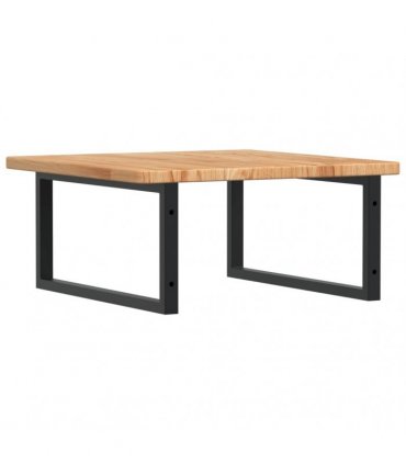 vidaXL Basin Shelf Wall Mounted Steel and Solid Wood Oak