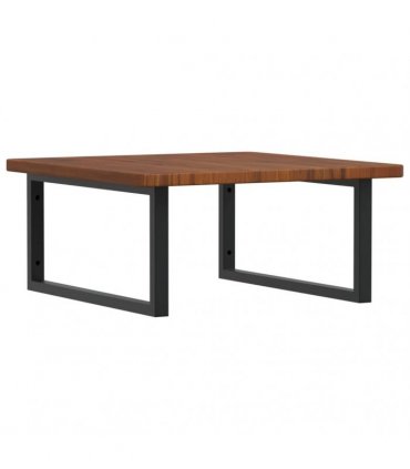 vidaXL Basin Shelf Wall Mounted Steel and Solid Wood Oak