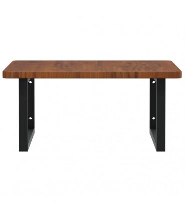 vidaXL Basin Shelf Wall Mounted Steel and Solid Wood Oak