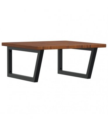 vidaXL Basin Shelf Wall Mounted Steel and Solid Wood Oak
