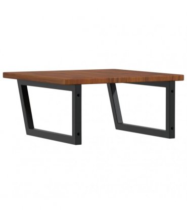 vidaXL Basin Shelf Wall Mounted Steel and Solid Wood Oak