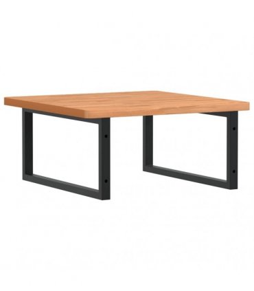 vidaXL Basin Shelf Wall Mounted Steel and Solid Wood Beech