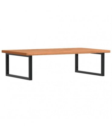 vidaXL Basin Shelf Wall Mounted Steel and Solid Wood Beech