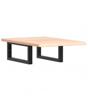 vidaXL Basin Shelf Wall Mounted Steel and Solid Wood Oak