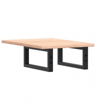 vidaXL Basin Shelf Wall Mounted Steel and Solid Wood Oak