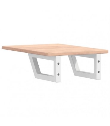 vidaXL Basin Shelf Wall Mounted Steel and Solid Wood Oak