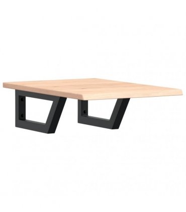 vidaXL Basin Shelf Wall Mounted Steel and Solid Wood Oak