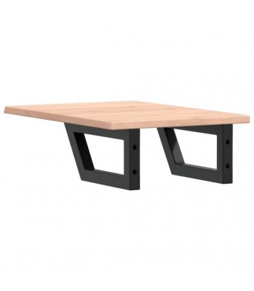 vidaXL Basin Shelf Wall Mounted Steel and Solid Wood Oak