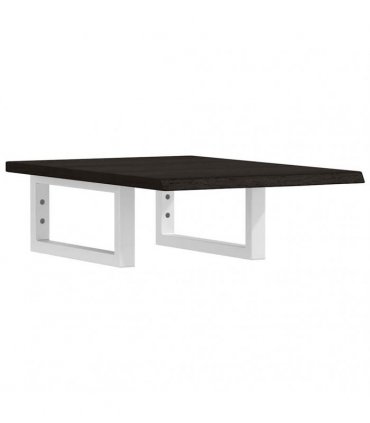 vidaXL Basin Shelf Wall Mounted Steel and Solid Wood Oak