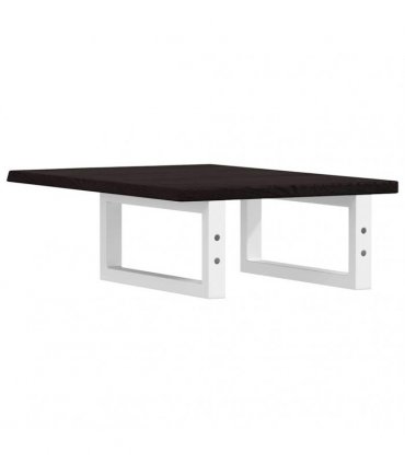 vidaXL Basin Shelf Wall Mounted Steel and Solid Wood Oak