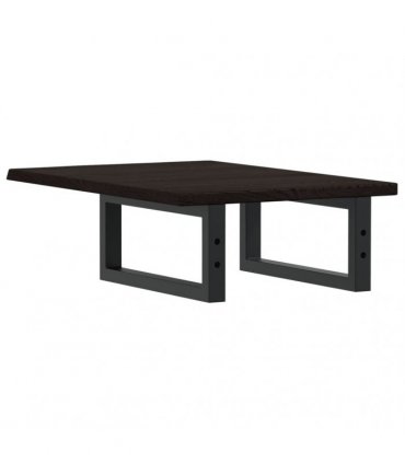 vidaXL Basin Shelf Wall Mounted Steel and Solid Wood Oak
