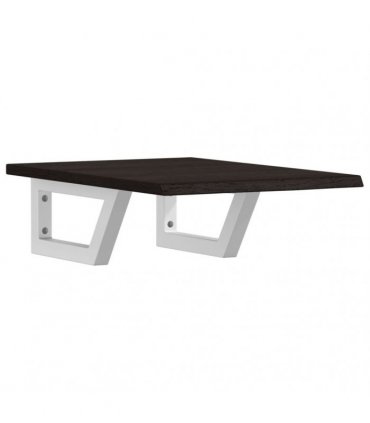 vidaXL Basin Shelf Wall Mounted Steel and Solid Wood Oak