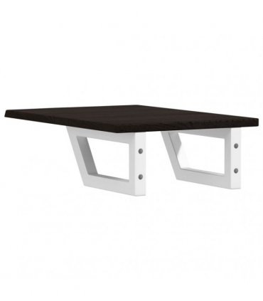 vidaXL Basin Shelf Wall Mounted Steel and Solid Wood Oak
