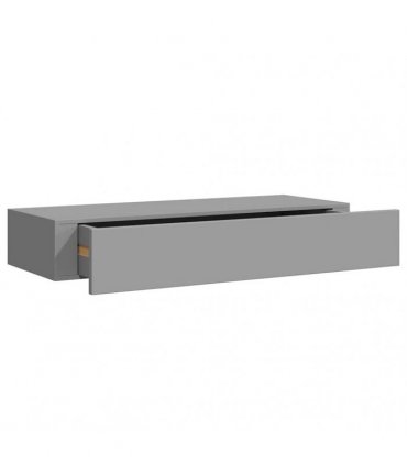 vidaXL Wall-mounted Drawer Shelves 2 pcs Grey 60x23.5x10cm MDF