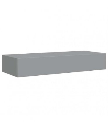 vidaXL Wall-mounted Drawer Shelves 2 pcs Grey 60x23.5x10cm MDF