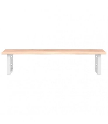 vidaXL Basin Shelf Wall Mounted Steel and Solid Wood Oak
