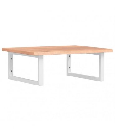 vidaXL Basin Shelf Wall Mounted Steel and Solid Wood Oak