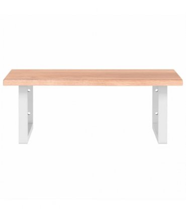 vidaXL Basin Shelf Wall Mounted Steel and Solid Wood Oak