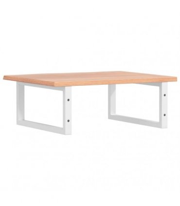 vidaXL Basin Shelf Wall Mounted Steel and Solid Wood Oak