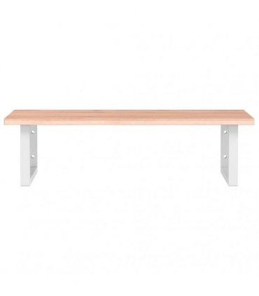 vidaXL Basin Shelf Wall Mounted Steel and Solid Wood Oak