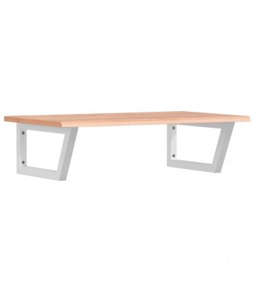 vidaXL Basin Shelf Wall Mounted Steel and Solid Wood Oak