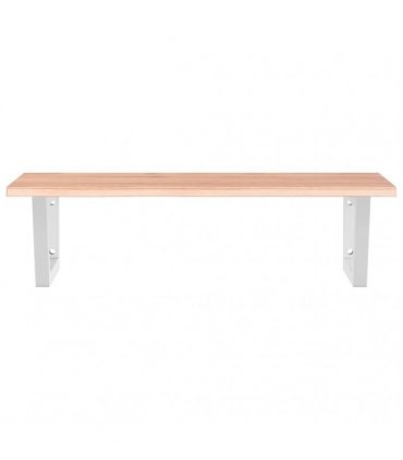 vidaXL Basin Shelf Wall Mounted Steel and Solid Wood Oak