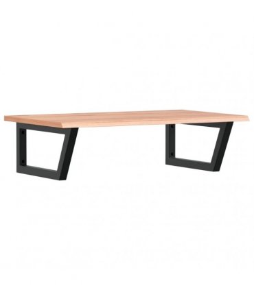 vidaXL Basin Shelf Wall Mounted Steel and Solid Wood Oak