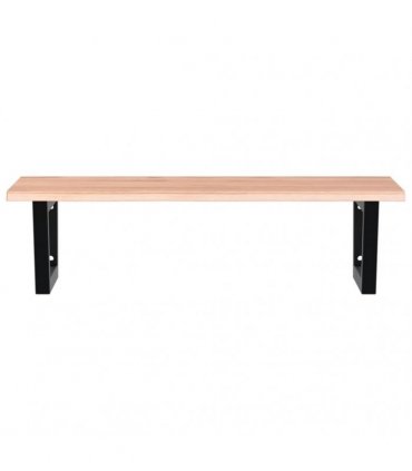 vidaXL Basin Shelf Wall Mounted Steel and Solid Wood Oak