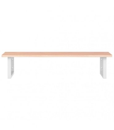 vidaXL Basin Shelf Wall Mounted Steel and Solid Wood Oak