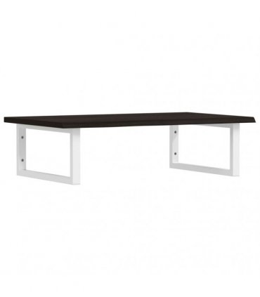 vidaXL Basin Shelf Wall Mounted Steel and Solid Wood Oak
