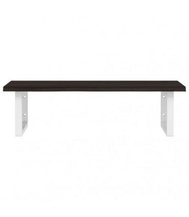 vidaXL Basin Shelf Wall Mounted Steel and Solid Wood Oak