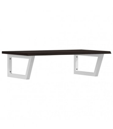 vidaXL Basin Shelf Wall Mounted Steel and Solid Wood Oak