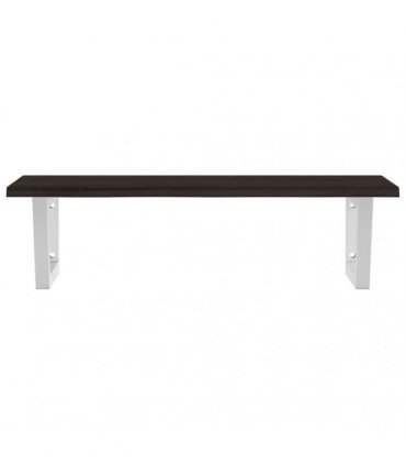 vidaXL Basin Shelf Wall Mounted Steel and Solid Wood Oak