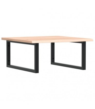 vidaXL Basin Shelf Wall Mounted Steel and Solid Wood Oak