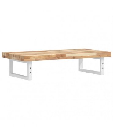 vidaXL Basin Shelf Wall Mounted Steel and Solid Wood Acacia