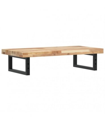 vidaXL Basin Shelf Wall Mounted Steel and Solid Wood Acacia