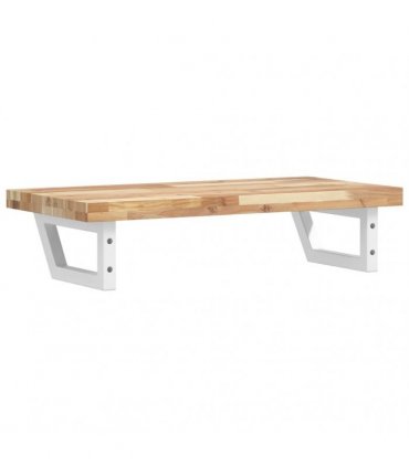 vidaXL Basin Shelf Wall Mounted Steel and Solid Wood Acacia