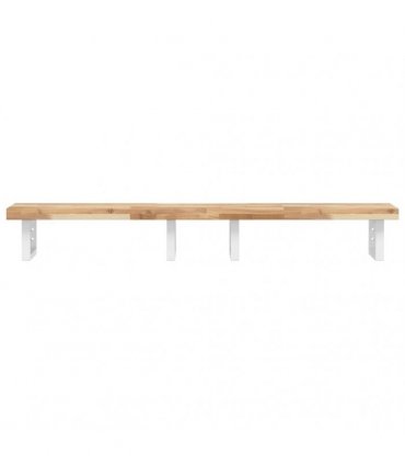 vidaXL Basin Shelf Wall Mounted Steel and Solid Wood Acacia