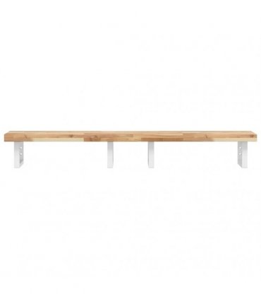 vidaXL Basin Shelf Wall Mounted Steel and Solid Wood Acacia